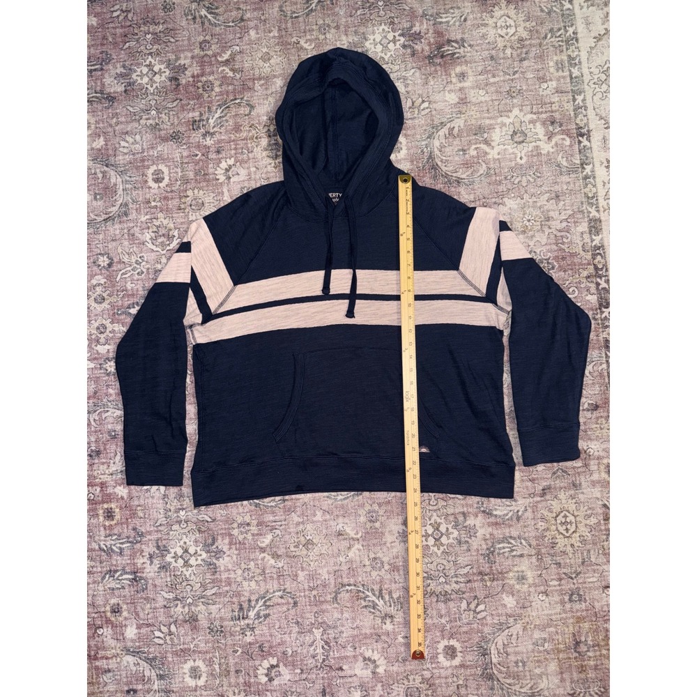 Faherty Sunwashed Organic Cotton Hoodie Sunburst Navy Women's XL WKS2414-VRS - Picture 6 of 7